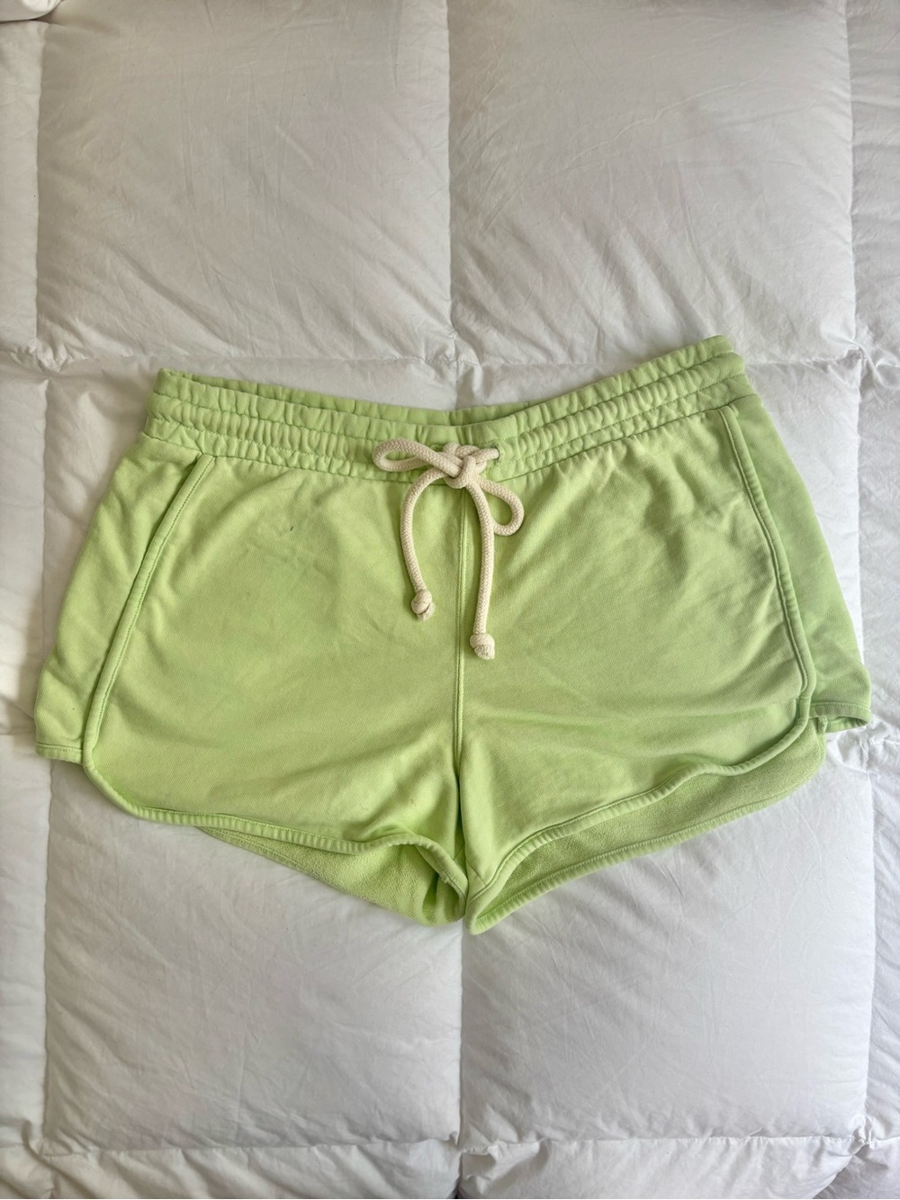 Light Green Drawstring Lounge Shorts